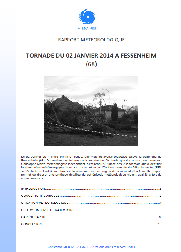 Tornade à Fessenheim (68)